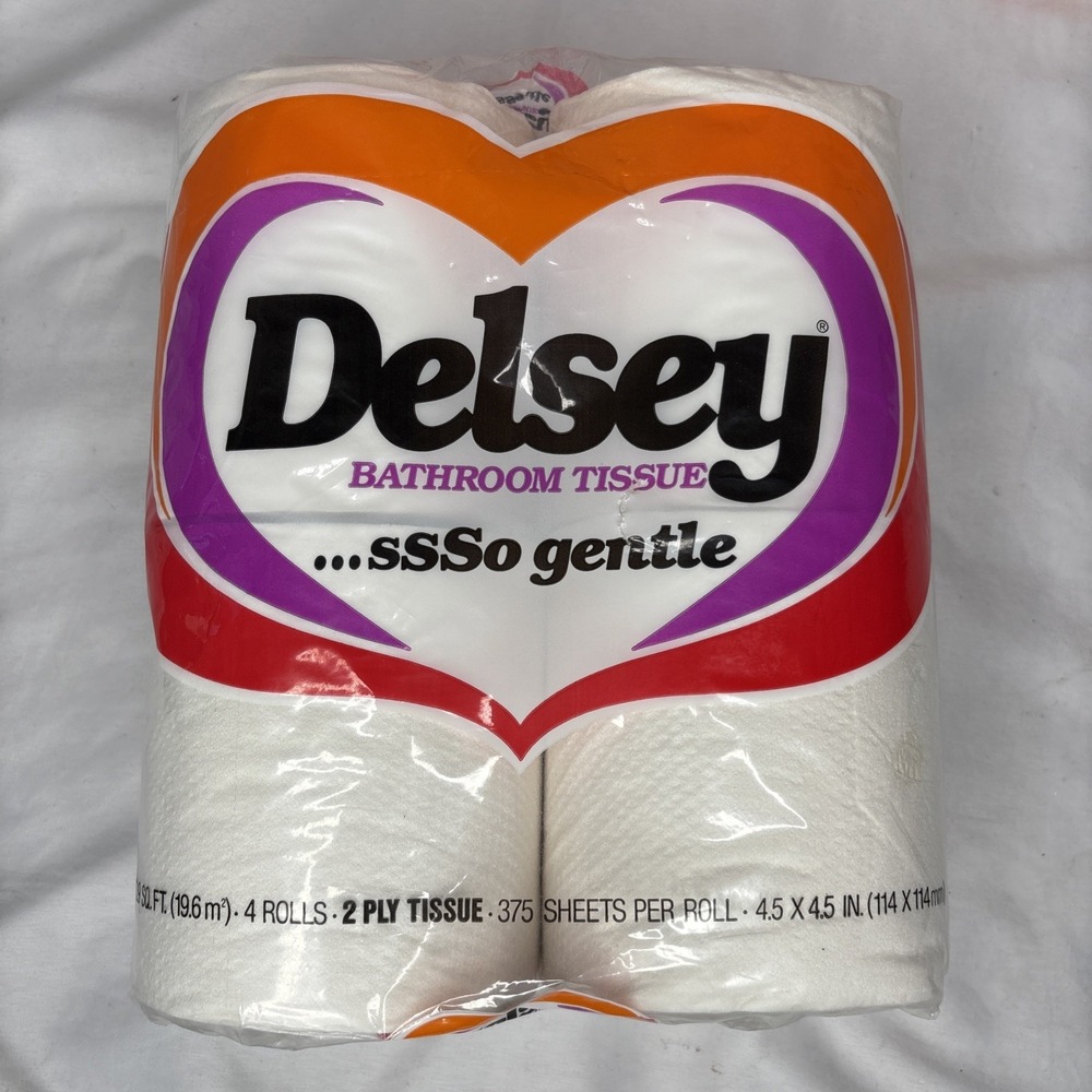 Vintage Delsey Bathroom Tissue Toilet Paper 1977 Advertising NOS Prop USA